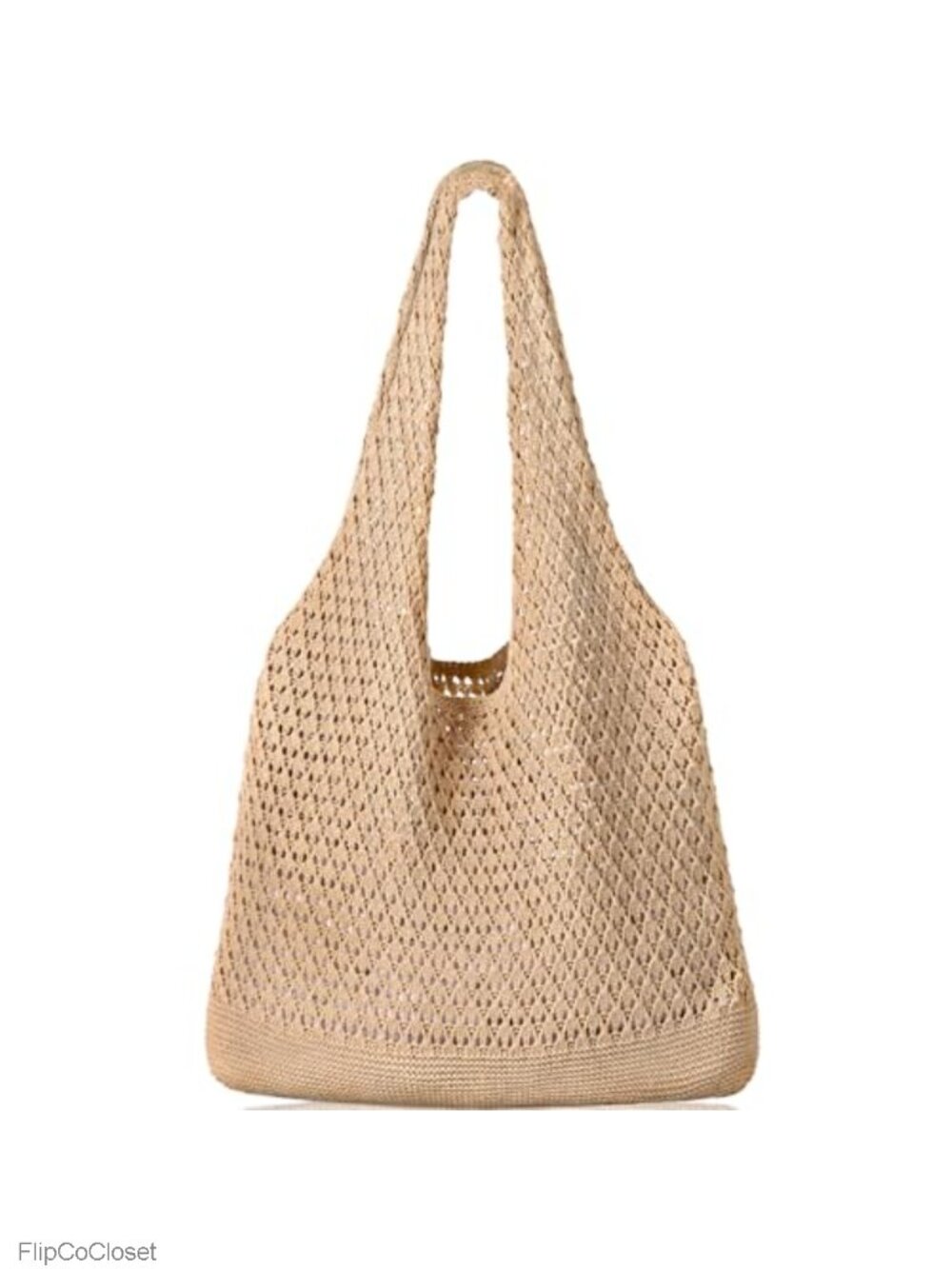 Crochet Mesh Beach Tote Bag Womens Large Shoulder Handbag